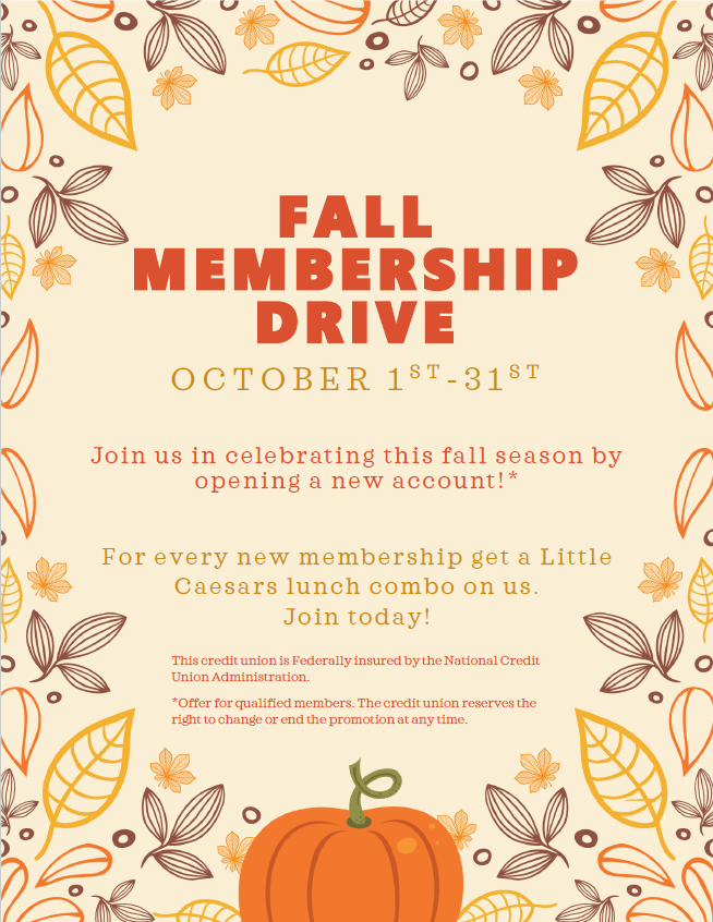 Fall Membership Drive Details in News Tab